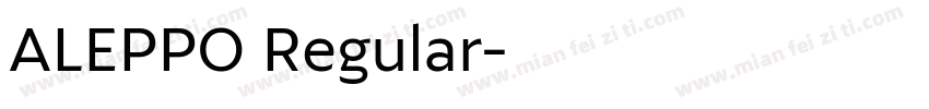 ALEPPO Regular字体转换